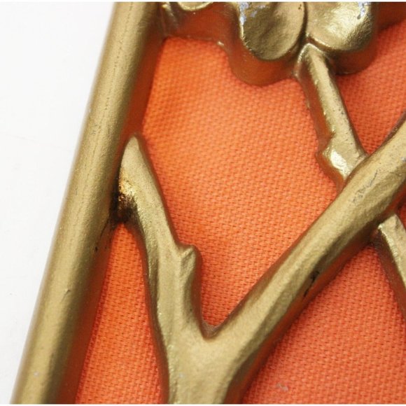 Vtg Midwest 4 Seasons Metal Set Wall Decor Plaque Metal Dogwood Rose Holly Flowe - Picture 4 of 15